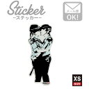 ステッカー 車 かっこいい ブランド おしゃれ スマホ バンクシー Kissing Girl Cops 004 XS クリア