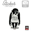 ステッカー 車 かっこいい ブランド おしゃれ スマホ バンクシー Do Nothing Monkey sign 007 XS クリア