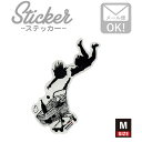 ステッカー 車 かっこいい ブランド おしゃれ スマホ バンクシー Stop Till You Drop 008 M クリア