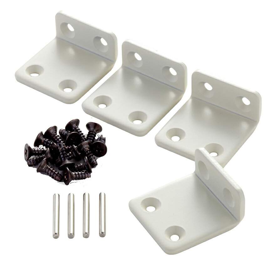 ベース金具（4個入、棚板ピン・ネジ付）LB85