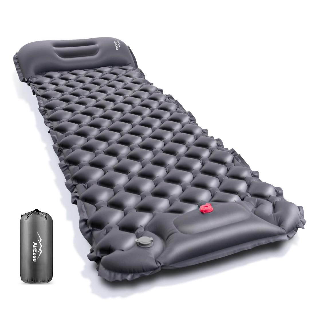 エアーマット キャンプ マット 足踏み式 【2025新開発＆25秒膨らむ】 車中泊マット 枕が付き アウトド..