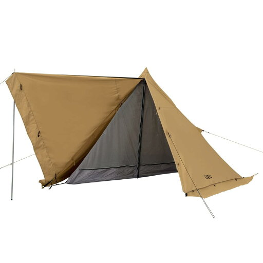 DOD(ディーオーディー) ムシャテント 1人用 火の粉に強い TC 素材の ソロテント T1-819-TN 組立サイズ(外寸):(約)W290×D290×H183cm ※ロープ、スカートを含まず。 DOD(ディーオーディー) ムシャテント 1人用 火の粉に強い TC 素材の ソロテント T1-819-TN 組立サイズ(外寸):(約)W290×D290×H183cm ※ロープ、スカートを含まず。