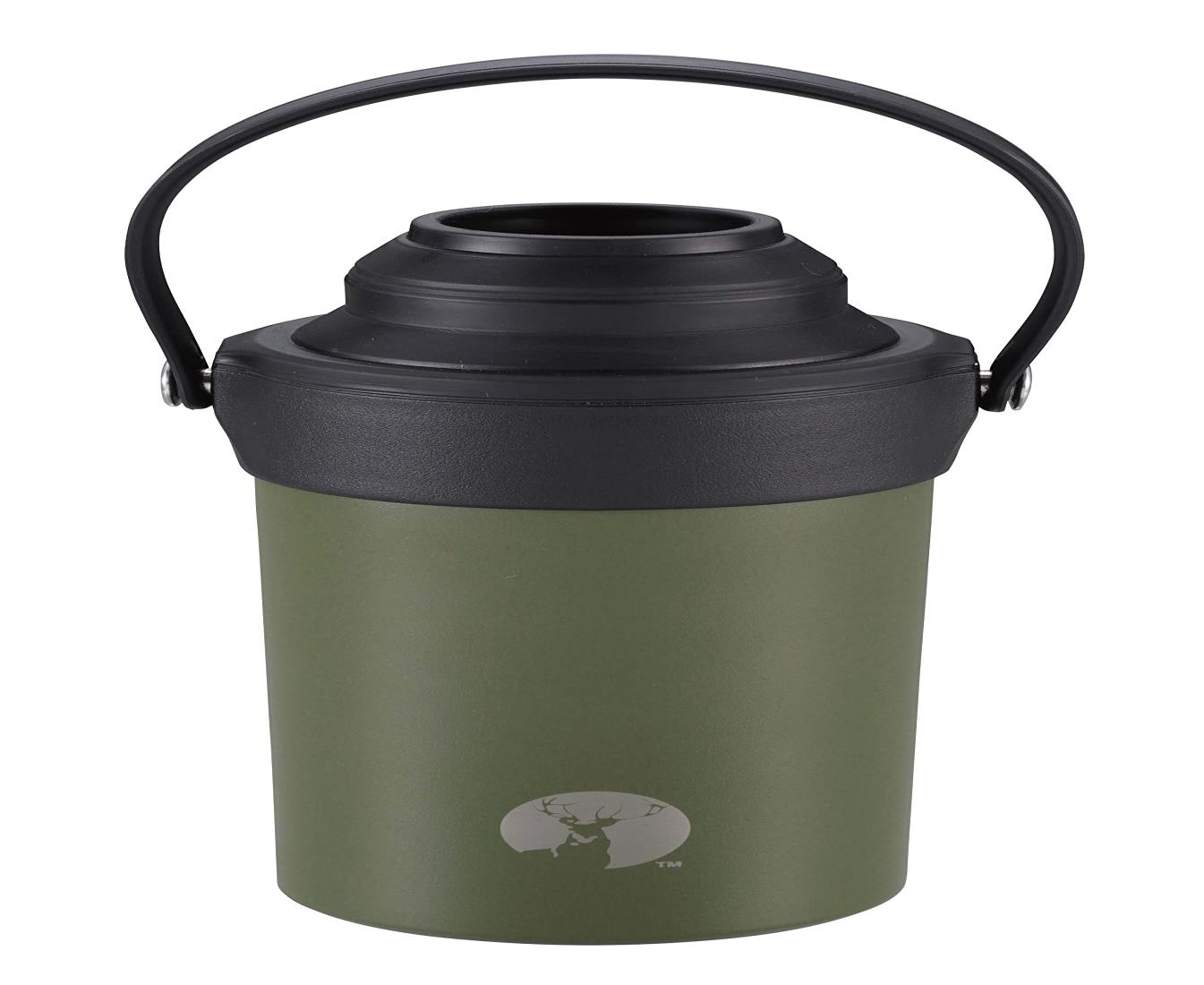 キャプテンスタッグ(CAPTAIN STAG) ペットボトルホルダー ペットボトルクーラー HD ステンレスペットボトルホルダー 真空断熱 保温 保冷 500ml 600ml 兼用 持ち手付 オリーブドラブ UE-3543