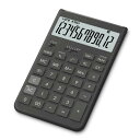 カシオ デザイン電卓 Comfy ダークグレー ジャストタイプ 12桁 JT-200T-GY-N