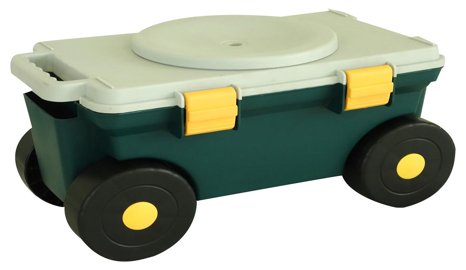 リビングアウト(Living Out) 回転盤付き腰掛けガーデニングカート 幅52×奥行31×高さ27.5cm ツールボッ..