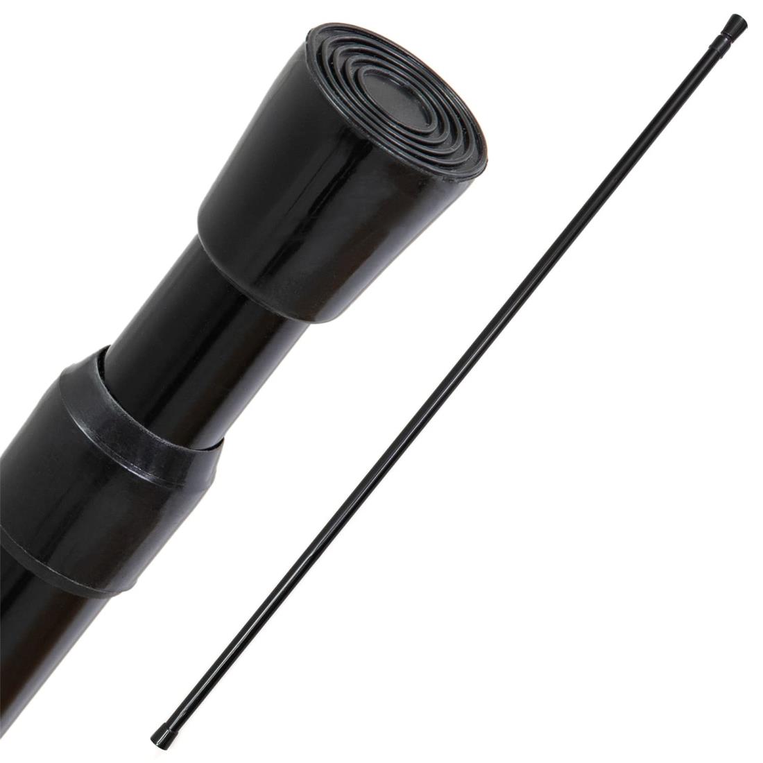 アストロ つっぱり棒 バネ式 ブラック 取り付け範囲:約135~230cm 直径2.2cm 耐荷重約3kg 突っ張り棒 取..