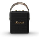 Marshall ワイヤレスポータブルスピーカー STOCKWELLII ブラック&ブラス 連続再生20時間/IPX4防滴仕様/急速充電 【国内正規品】