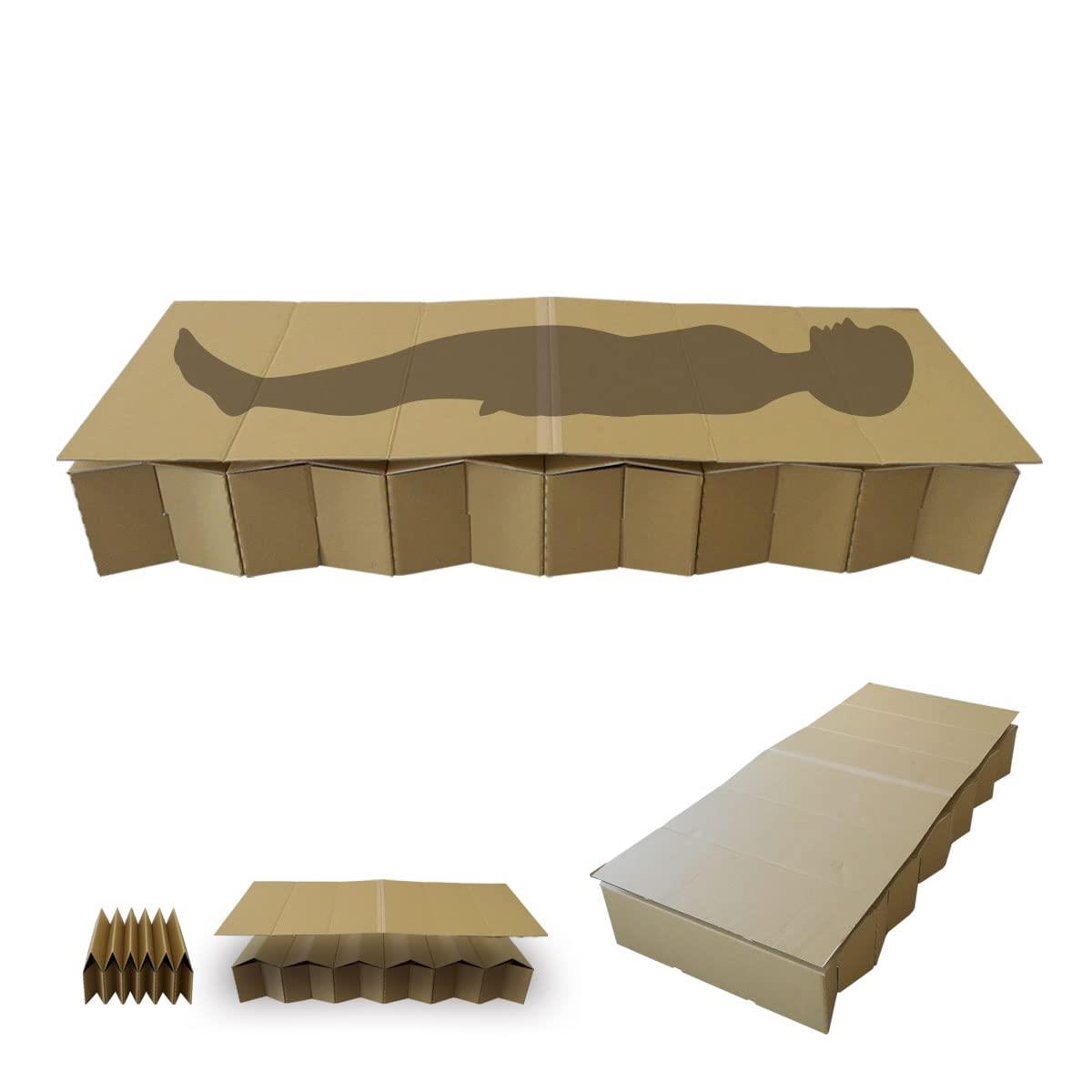 ブレイン わずか8秒設置 耐荷重が2650Kg ダンボールベッド ジャバラベッド(日本製) 組立不要 畳んで省スペース わずか8秒！災害用段ボールベット 備蓄に！のサムネイル