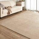 アイリスプラザ フランネルラグ ベージュ 200×300 滑り止め付き ラグ 洗える ラグカーペット マット カーペット対応 防ダニ フランネル さらフワ触感 おしゃれ 北欧 じゅうたん