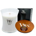 WoodWick アロマキャンドル 焚火 ジャーキャンドルM キャンドル 焚き火の音がするキャンドル ギフト 女性 プレゼント 香り アロマ (ウォームウール)