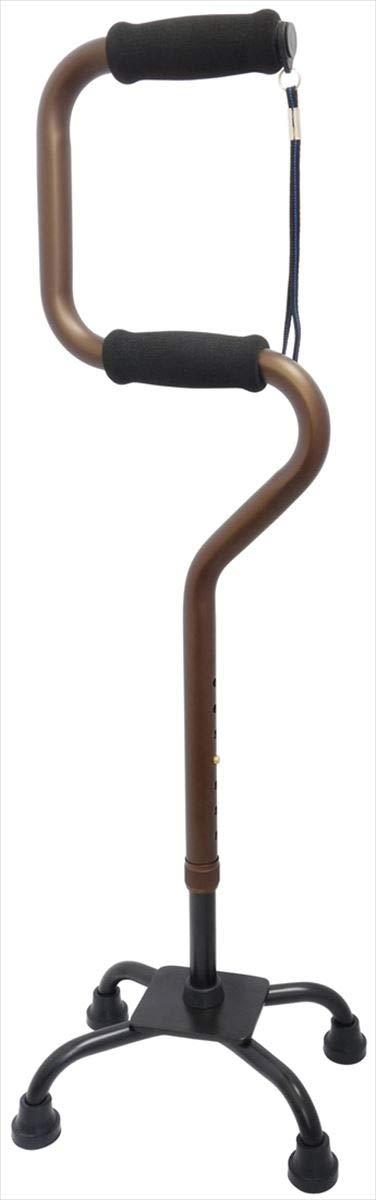 【非課税】島製作所 四点杖 S字クオッドケインオールアルミ四点式