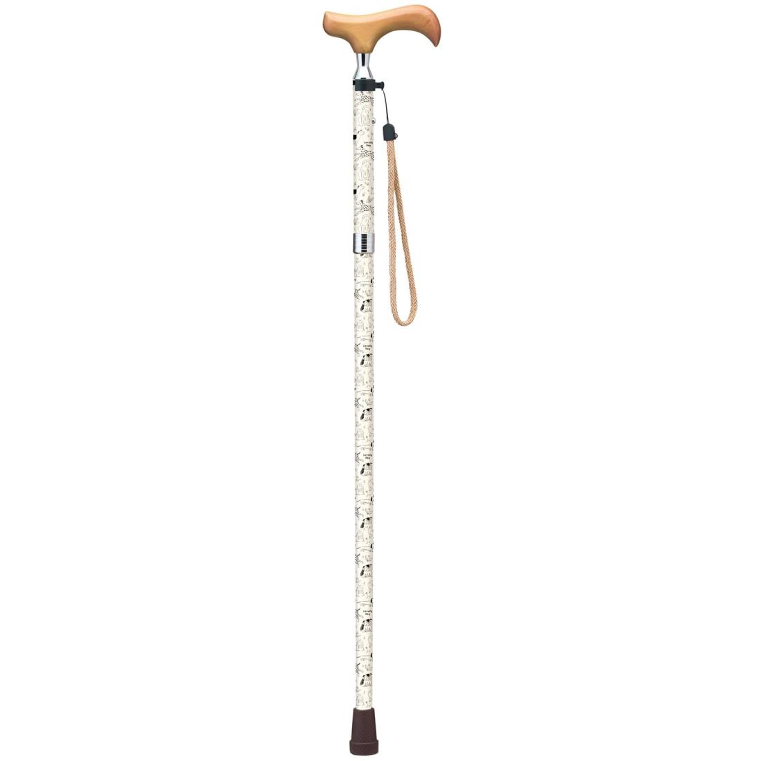 ケイ・ホスピア 【 愛杖 ラブリードッグ 折りたたみタイプ アイボリー 】 ステッキ AN-31