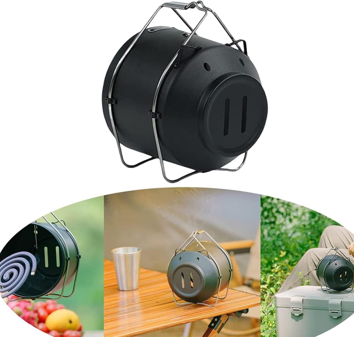 OAKITA 蚊取り線香 ホルダー 蚊取り豚 蚊遣り線香入れ アウトドア スタンド キャンプ釣りのためのレト..