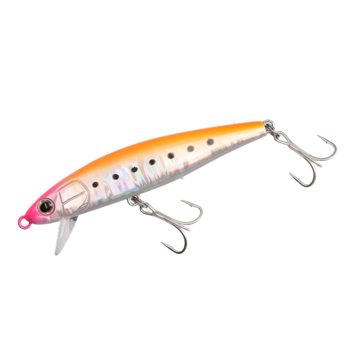 サイズ：95mm◆商品名：ダイワ(DAIWA) ミノー/ルアー サゴシーZ95HS ピンクヘッドオレンジイワシサゴシ爆釣！安くて釣れるサゴシ専用ハイアピールミノーにリアルカラーとハイアピールカラーを追加！【自重(g)】: 28【サイズ(mm)】： 95【タイプ】：ヘビーシンキング【フック】: 太軸＃4【リング】: ＃4ファストリトリーブでも破綻しないバタバタアクション！ サゴシの活性が高くルアーを丸呑みされるような状況ではラインブレイクを防ぐためテールからのバイトに導く早巻きが必須