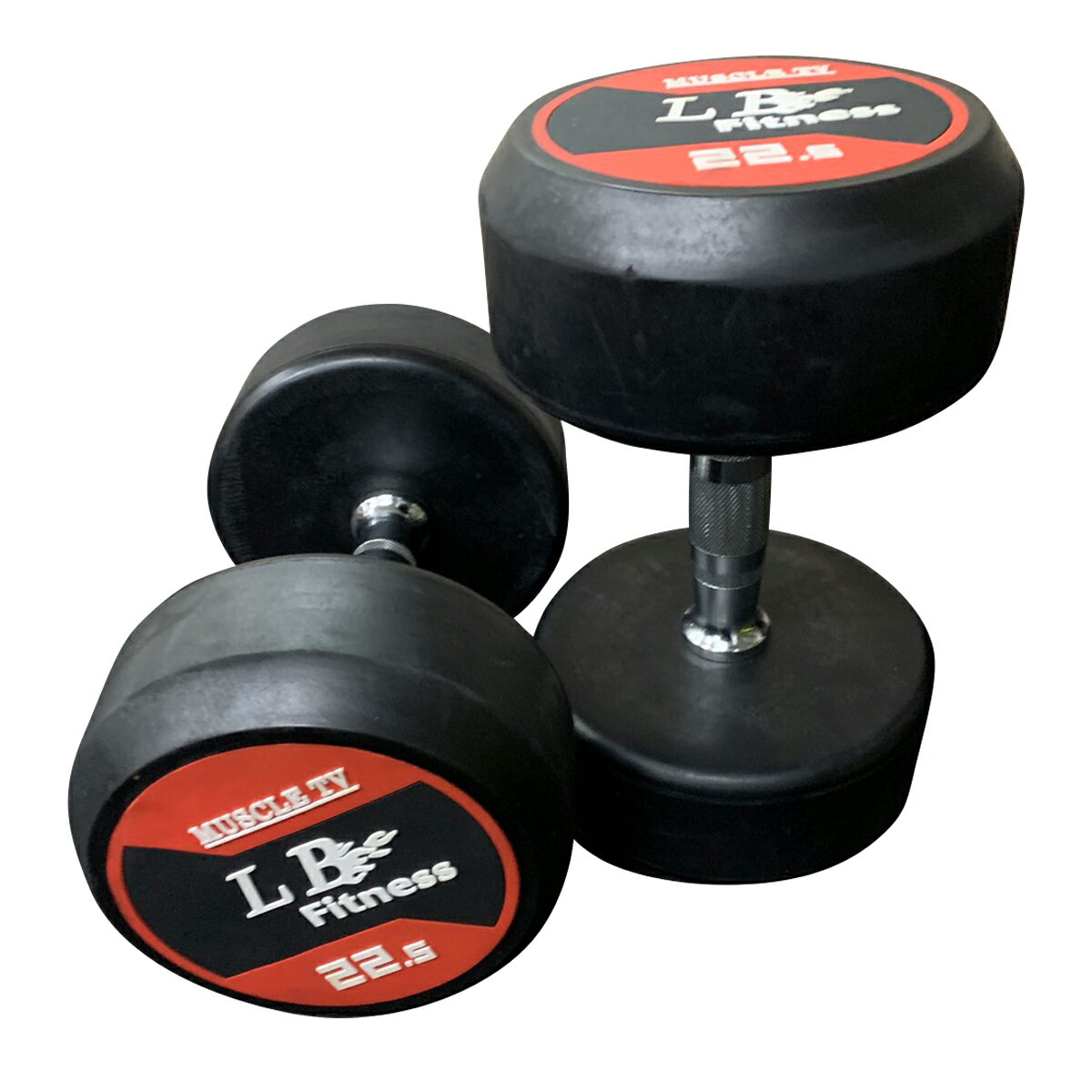 ラバー ダンベル 22.5kg × 2個 セット バーベル メンズ レディース 鉄アレイ 筋トレ 筋肉 グッズ ジム 自宅 ウェイト トレーニング