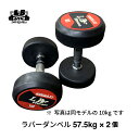 ラバー ダンベル 57.5kg × 2個 セット バーベル メンズ レディース 鉄アレイ 筋トレ 筋肉 グッズ ジム 自宅 ウェイト トレーニング