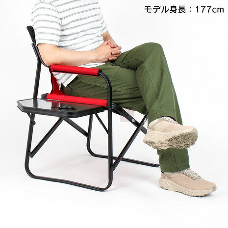 コールマン(Coleman) チェア 折りたたみ椅子 サイドテーブル付デッキチェアST レッド 2000017005バーベキュー キャンプ スチール 赤 レッド カップホルダー通販格安セール情報 楽天 通販