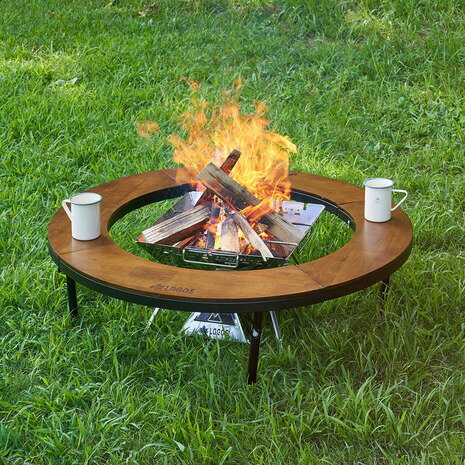 ロゴス(LOGOS) テーブル BBQ バーベキュー アウトドア キャンプ おうち時間 ソロキャンプ アイアンウッド囲炉裏サークルテーブルL 81064106 (メンズ、レディース)通販格安セール情報 楽天 通販
