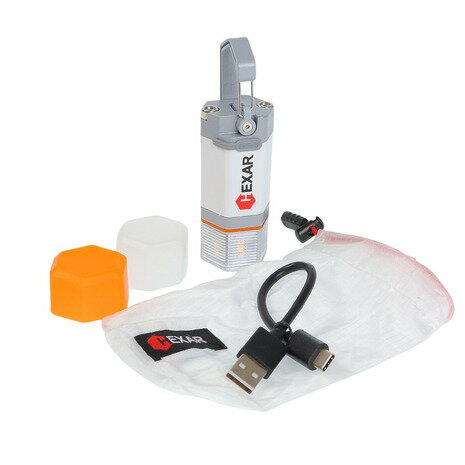 【6/5限定 エントリー＆対象4店舗買回りで最大P10倍】ヘキサー（HEXAR）（メンズ、レディース）コンパクト LEDランタン 充電式 小型 アウトドア キャンプ UL3 WHTのサムネイル