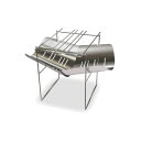 モンターナ(Montagna) ポータブル焚火&グリル HAC2756 アウトドア キャンプ BBQ バーベキューコンロ 折りたたみ コンパクト 軽量