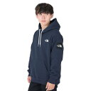 ノースフェイス（THE NORTH FACE）（メンズ、レディース）パーカー スウェット スクエアロゴフーディ NT62338 UN ネイビー