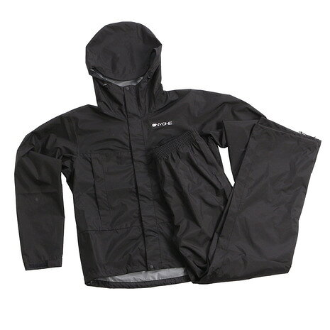 ONYONE Raincoat Top and Bottom Breath Tech 2.5L Rainsuit ODS90025 009BLK (B) With Storage Bag Black Black Rainwear Disaster Prevention (Men's)