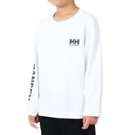 ヘリーハンセン（HELLY HANSEN）（キッズ）ジュニア 長袖Tシャツ ロンT レターTシャツ HJ32365 CW ホワイト