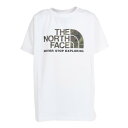 ノースフェイス（THE NORTH FACE）（キッズ）半袖 Tシャツ ショートスリーブ カモロゴTシャツ NTJ32359 W ホワイト トップス UVカット クルーネック