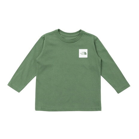 ザ・ノース・フェイス（THE NORTH FACE）（キッズ）ロングスリーブ スモールスクエアロゴ Tシャツ NTT32531 DG