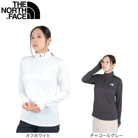 ザ・ノース・フェイス（THE NORTH FACE）（レディース）長袖Tシャツ ロングスリーブフラッシュドライスリーディージップアップ NTW12201