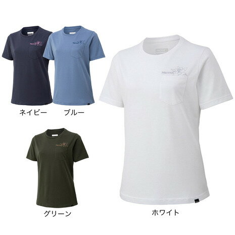 マーモット アウトドアウェア レディース マーモット（Marmot）（レディース） 半袖Tシャツ ウィメンズアクレギアポケットハーフスリーブクルー TOWQJA58