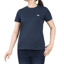 ザ・ノース・フェイス(THE NORTH FACE)(レディース)半袖Tシャツ フラッシュドライ スモール ロゴ コットン NTW32534 UN ネイビー(4)