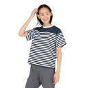 ホールアース(Whole Earth)(レディース)半袖Tシャツ BORDER WE2TDZ56 NVY ネイビー 速乾