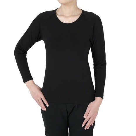 ロジャーエーガー（ROGEREGGER）（レディース）長袖アンダー シャツ DryWarm B.レイヤーW RE23FGC5620028 BLK ブラック 速乾
