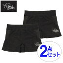 POLEWARDS(レディース)インナー ショーツ 2枚セット 抗菌 消臭 速乾 デオアンダーショーツ PW2HHC14 ブラック ニットショーツ