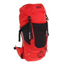 ジャックウルフスキン（JackWolfskin）（メンズ レディース）バックパック リュック WOLFTRAIL 28 RECCO 2010191-2206 28L レッド レインカバー付 はっ水 軽量