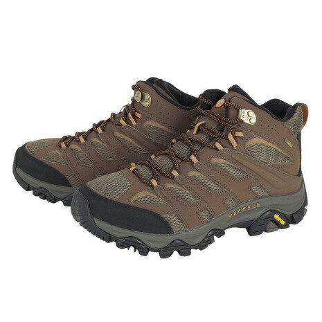 メレル（MERRELL）（メンズ）トレッキングシューズ ハイカット 登山靴 モアブ 3 シンセティック ミッド ゴアテックス ワイドワイズ 500253W ブラウン