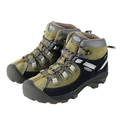 キーン(KEEN)(メンズ)トレッキングシューズ ハイカット 登山靴 ターギー II ミッド WP 1027700 グリーン×ネイビー