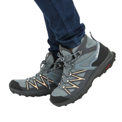 【ポイント15倍！5/6 11:59迄】サロモン（SALOMON） トレッキングシューズ ハイカット DAINTREE MID GORE-TEX L41678500 ゴアテックス 防水 透湿 （レディース）