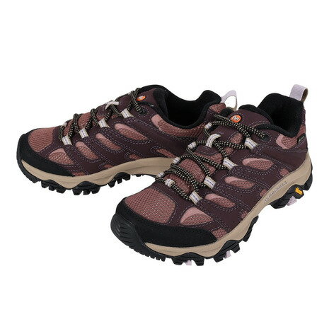 【10％OFFクーポン 11/25迄】メレル（MERRELL）（レディース）ゴアテックス トレッキングシューズ ローカット 登山靴 モアブ3 SYNTHETIC 500190 BURGUNDY/BURLWOOD ビブラムソール
