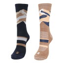 サロモン(SALOMON)(メンズ、レディース)トレッキング 靴下 2足組 OUT ALPS クルーソックス LC2261400