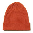 スノーピーク(snow peak)(メンズ、レディース)ニット帽 リブニットキャップ AC-24AU202 OR オレンジ ウール100% 日本製 ユニセックス