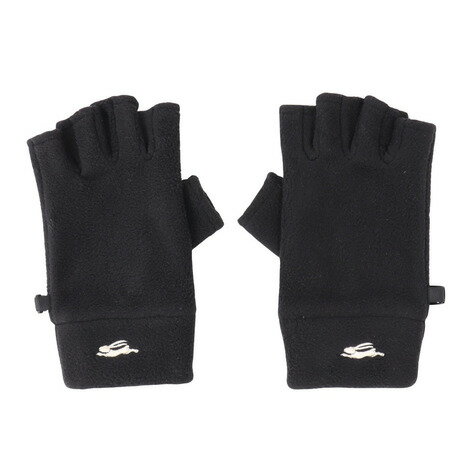 クリフメイヤー（KRIFF MAYER）（レディース）トレッキング ニットグローブ 指ぬきフリースグローブ W2522101X:19:BLACK