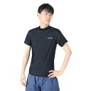 フットマーク(FOOTMARK)(メンズ)ラッシュガード 半袖 Tシャツ UVカット UPF50+ 半袖かぶりラッシュガード 0242300BLK