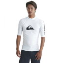 クイックシルバー(Quiksilver)(メンズ)ラッシュガード 半袖 UVカット 速乾 ALL TIME SR 24SP QLY241022 WHT