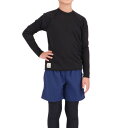 フットマーク(FOOTMARK)(キッズ)ジュニア スクール水着 ラッシュガード 長袖 アクアホール 0241867-09 ブラック