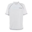 フットマーク(FOOTMARK)(キッズ)ジュニア スクール水着 ラッシュガード 半袖 プルオーバー 0242304WHT ホワイト