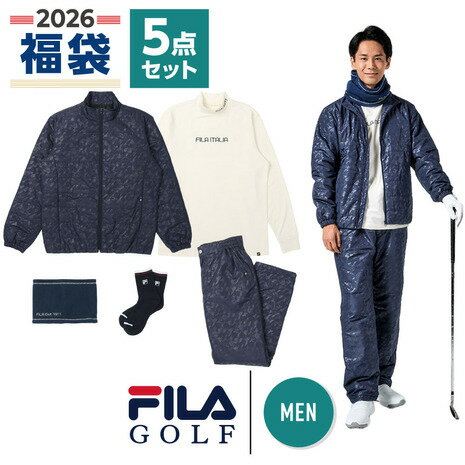 フィラ（FILA）（メンズ）2026年新春福袋 ゴルフ メンズ 5点セット ネイビー ブルゾン パン ...