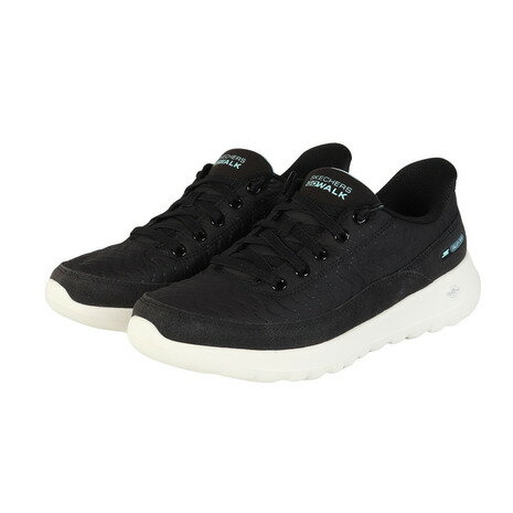 【ポイント最大10倍キャンペーン・要エントリー 4/1 0:00 - 4/1 23:59】スケッチャーズ（SKECHERS）（レディース）ウォーキングシューズ スリップインズ ゴーウォーク JOY ブラック ホワイト 125708-BLK