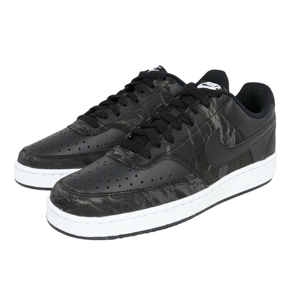 ナイキ（NIKE）（レディース）スニーカー スポーツシューズ コート ビジョン LO NN ブラック ナチュラル HQ4377-001 カジュアルシューズ